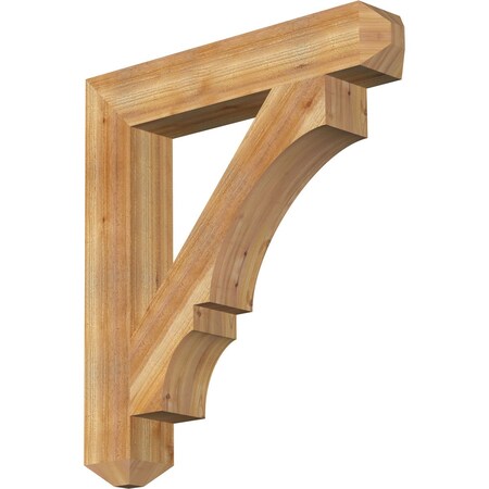 Ekena Millwork Balboa Craftsman Rough Sawn Bracket, Western Red Cedar, 6"W x 36"D x 40"H BKT06X36X40BOA04RWR